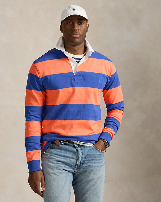 The Iconic Rugby Shirt Classic Peach/Iris Blue