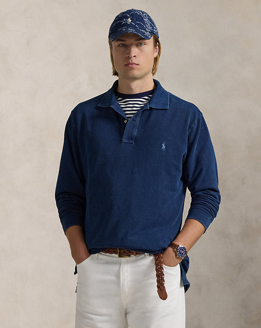 Indigo Mesh Polo Shirt Dark Indigo